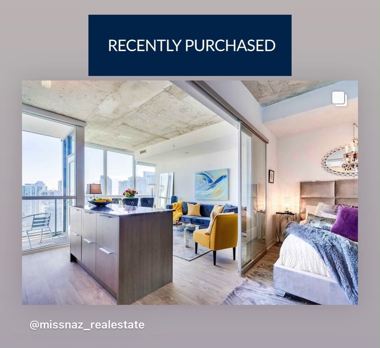 Recently purchased downtown condo with skyline views